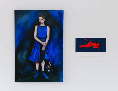 (i) Kathryn Rose - Roblet IV, 2016, (ii) Harriet Bruce,  Nevermore (in red), 2018