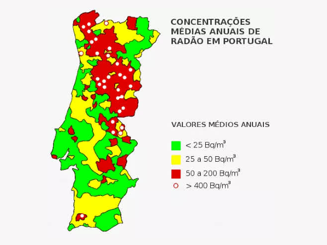 MAPA de RADÃO de Portugal