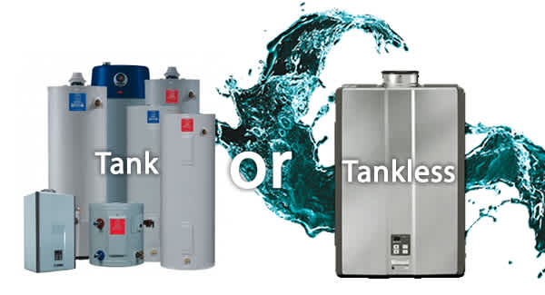 Tankless Water Heaters vs. Traditional Standard Tank Water Heaters