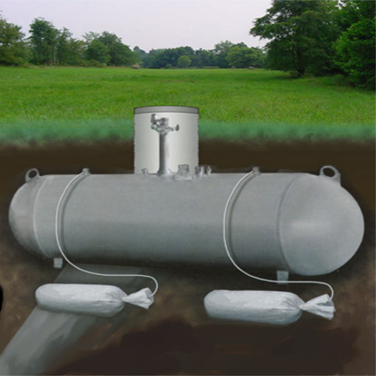 Underground propane outlet tank