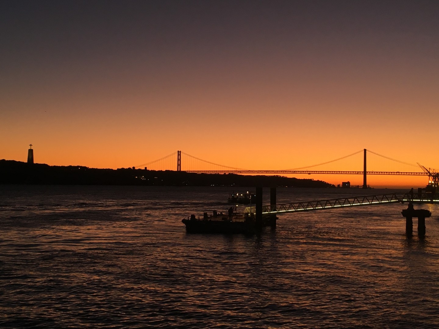 Lisbon sunset on the Tejo river
