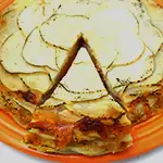 Layered Turnips with Cheese and Bacon
