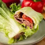Roast Beef, Red Bell Pepper and Provolone Lettuce Wraps