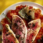 Keto Sea Bass with Artichoke Sauce 