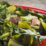 Keto Collard Greens with Ham and Onion