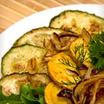 Sautéed Green and Yellow Squash with Fresh Mint 