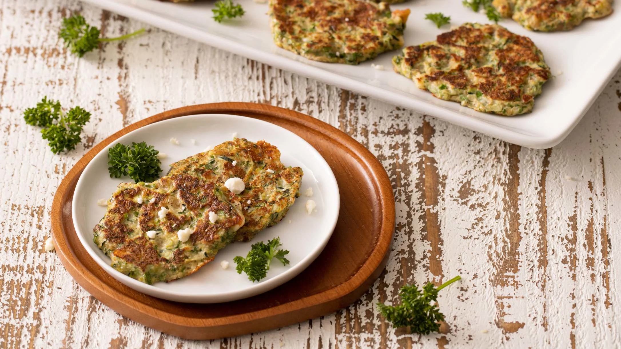 zucchini-pancakes-with-feta-walnuts-and-oregano 1