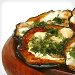 Grilled Eggplant with Vinaigrette and Pecorino Cheese