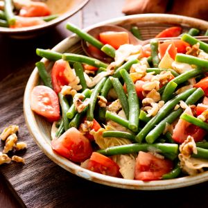 Green Bean, Smoked Mozzarella and Tomato Salad Recipe | @Atkins