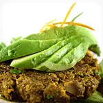 Veggie Breakfast Sausage Stacked with Avocado and Cheddar 