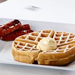 Keto Fluffy Flax Waffles with Turkey Sausage Recipe | @Atkins