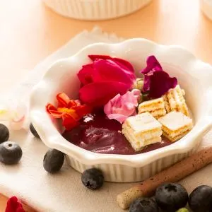 Low Carb Blueberry Lemon Custard Dessert Cups