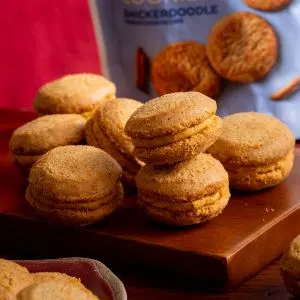 Keto Pumpkin Spice Snickerdoodle Cookie Sandwiches