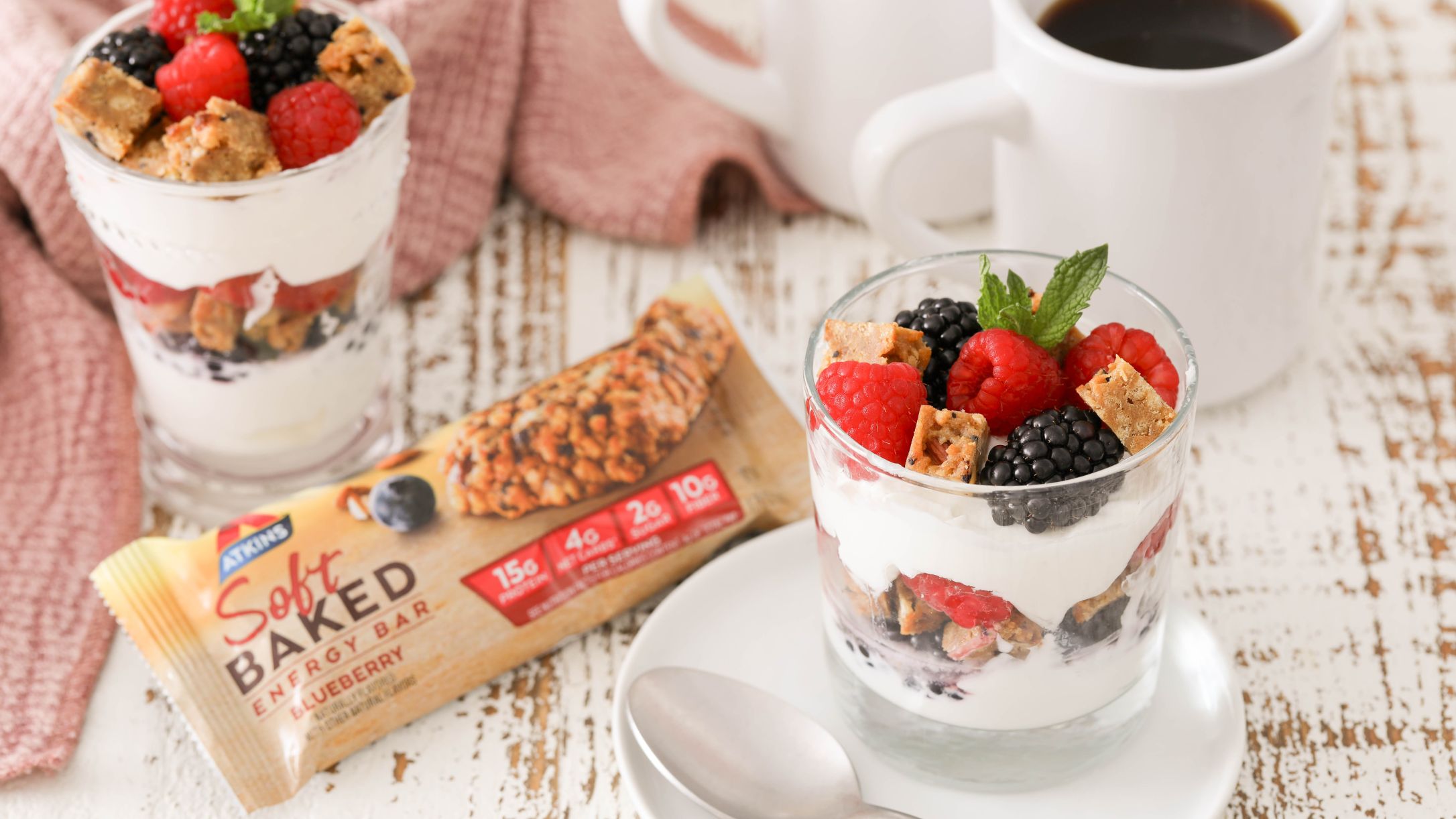 Low Carb Berry Delicious Yogurt Parfait Recipe | @Atkins