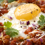 Keto Beef Huevos Rancheros on Canadian Bacon Recipe | @Atkins