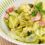 Savoy Cabbage with Bacon 
