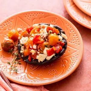 Mediterranean Grilled Stuffed Portobello Mushrooms