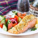 Keto Roasted Salmon with Macadamia-Cilantro Crust Recipe | @Atkins