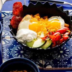 Huevos Rancheros Inspired Low Carb Healthy Breakfast Bowl