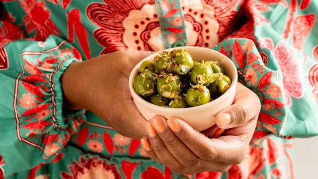 Keto Feta Stuffed Olives