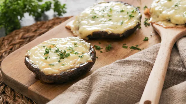 Keto Roasted Portobello Mushroom Melts with Gruyere 