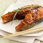 Roasted Ginger-Tamari Salmon Steaks