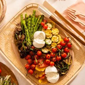 Low Carb Grilled Garden Medley with Burrata