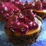 Low Carb Chocolate Blueberry Cheesecake Tartlets Recipe | @Atkins