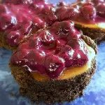 Low Carb Chocolate Blueberry Cheesecake Tartlets