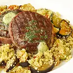 Roast Pork Loin Over Sautéed Squash