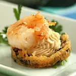 Samurai Crisps with Garlic Ginger Shrimp