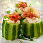 Keto Smoked Trout Mousse in Cucumber Cups Recipe | @Atkins