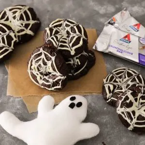 Keto Chocolate Chocolate Chunk Spiderweb Cookies