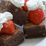 Strawberries and Cream Brownie Sandwiches 