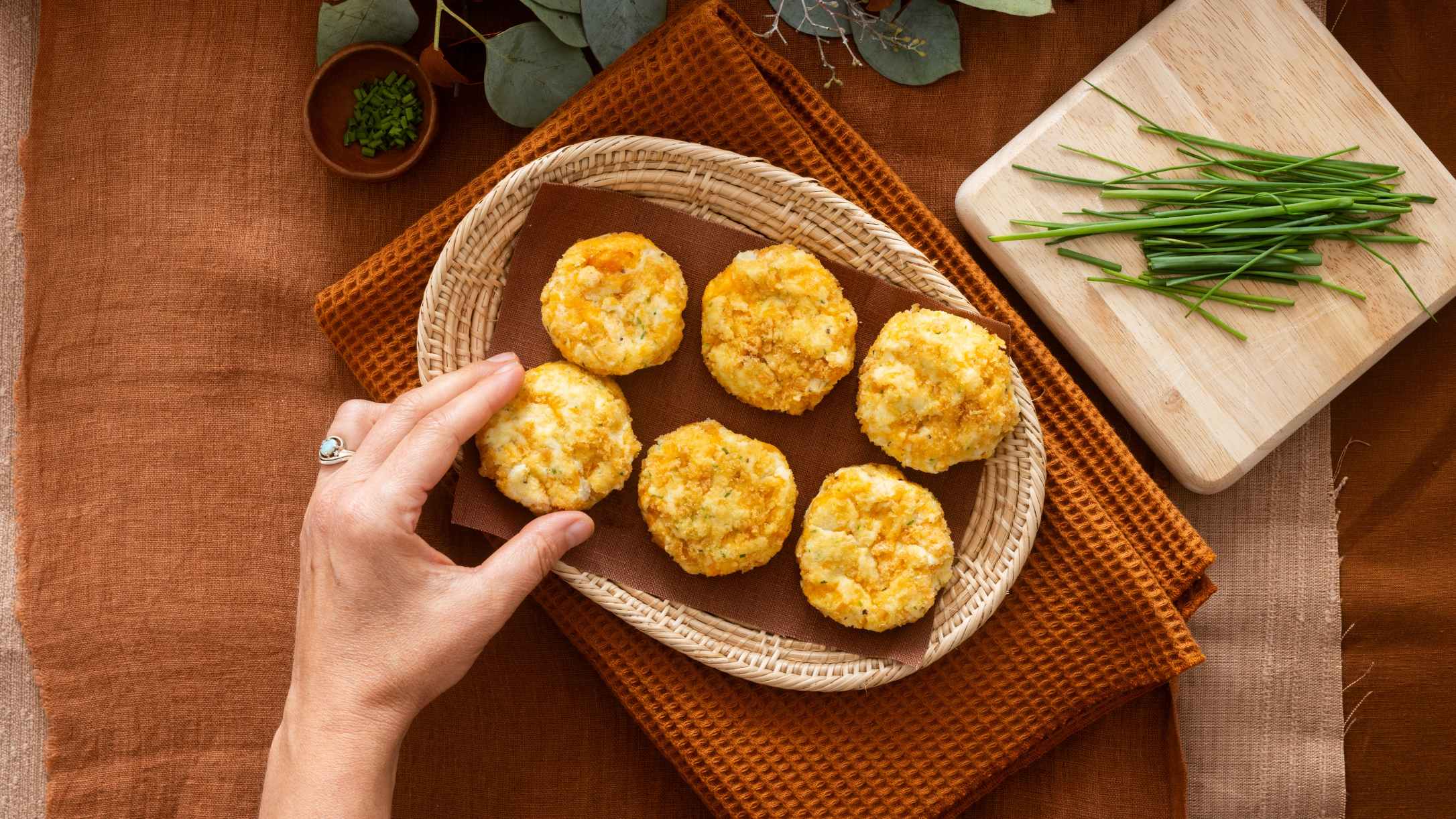 Air Fryer Mashed Cauliflower Patties Recipe | @Atkins