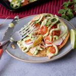 Shredded Salsa Chicken Breakfast Tostadas Recipe | @Atkins