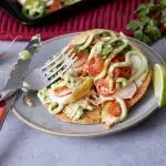Shredded Salsa Chicken Breakfast Tostadas
