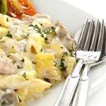 Penne with Chicken, Mushrooms and Tarragon Cream Sauce 