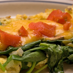 Keto Cheese and Spinach Omelet Topped with Avocado and Salsa Recipe | @Atkins