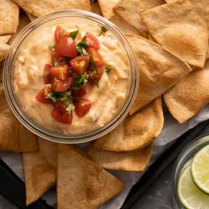 Low Carb Queso and Chips