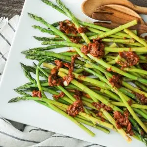 Asparagus with Sun-Dried Tomato Vinaigrette