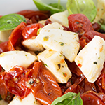 Feta, Sun-Dried Tomato, Olive and Basil Salad On Baby Greens Recipe | @Atkins
