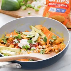 Keto Migas with Nacho Protein Chips