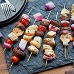 Lemon Chicken and Shrimp Kabobs Recipe | @Atkins