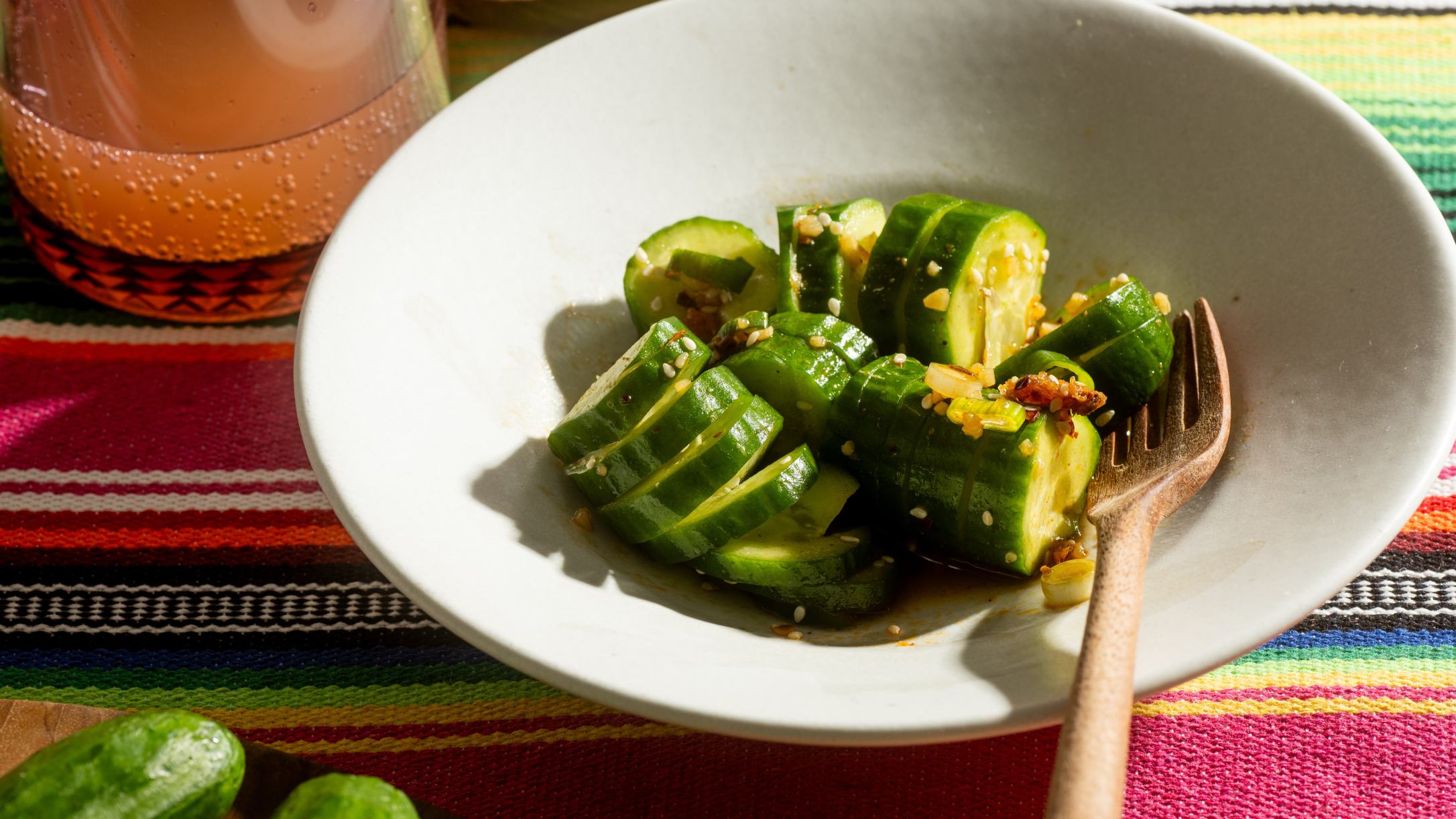 Keto Spicy Cucumber Salad with Chili Crisp Dressing Recipe | @Atkins