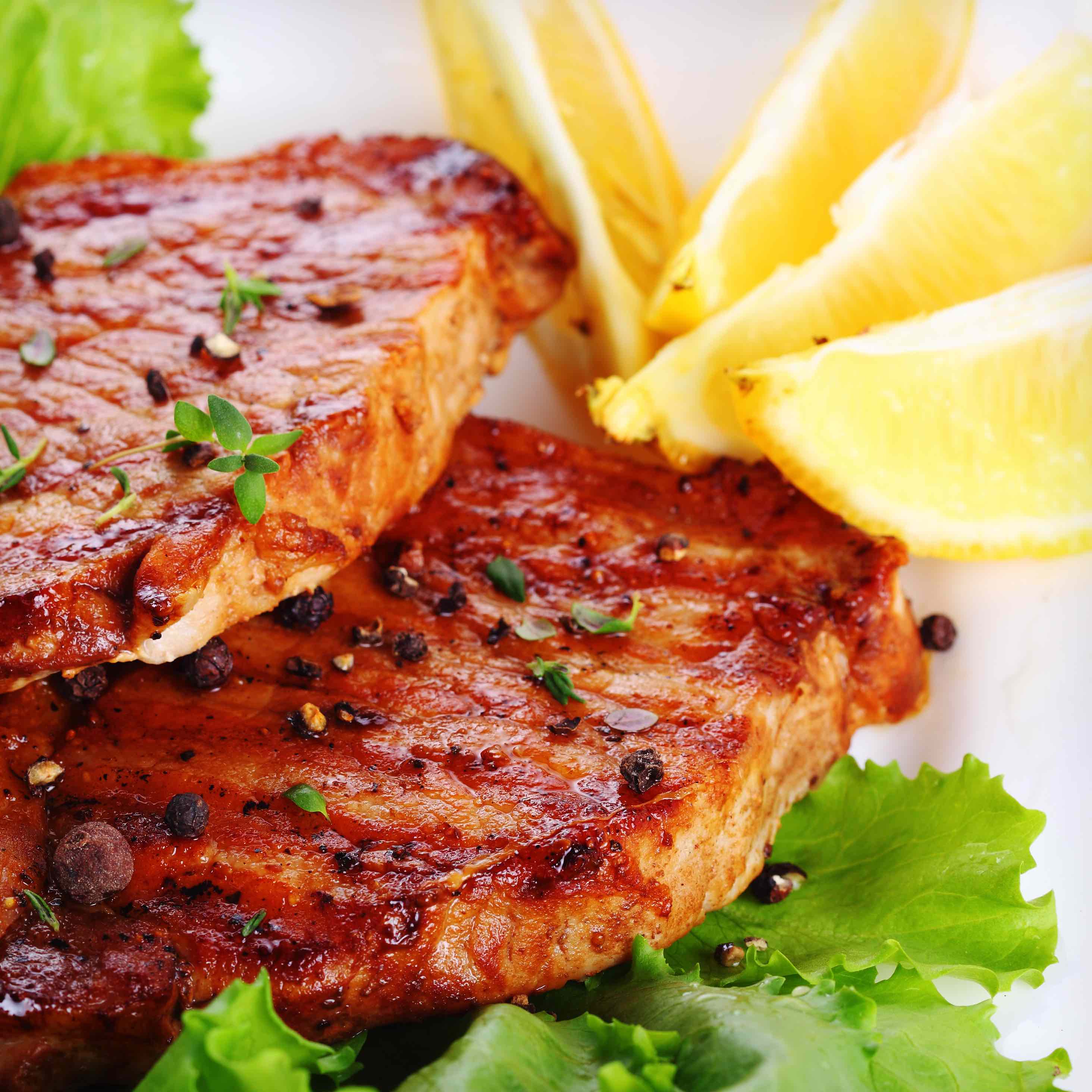Keto Baked Tamari-Lemon Pork Chops Recipe | @Atkins