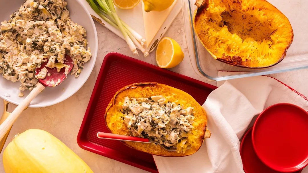 low-carb-stuffed-spinach-artichoke-spaghetti-squash