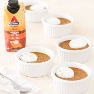 Keto Pumpkin Spice Latte Baked Custard Recipe | @Atkins