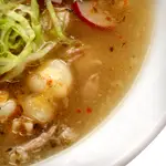Pork Stew with Hominy and Collard 
