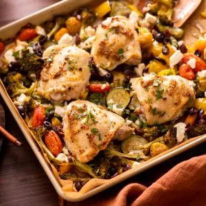 Low Carb Mediterranean Chicken Sheet Pan